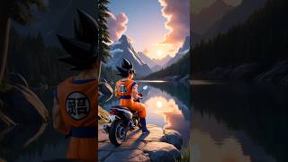 Goku bike riding Lack goku shorts anime [upl. by Barthol]