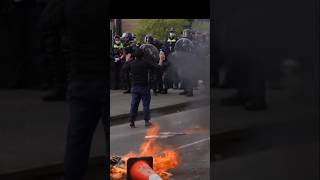 Melbourne protests Antiwar dozen arrested outside military exposhort viralvideofeed shorts [upl. by Adler]