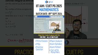 IIT JAMCUET PG 2025 Mathematics  Batch Date 09th Sept 2024  Enroll Now ytshorts newbatch [upl. by Initsed]