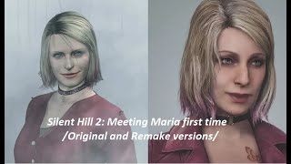 Silent Hill 2 Meeting Maria first Time Original and Remake [upl. by Lenahc]