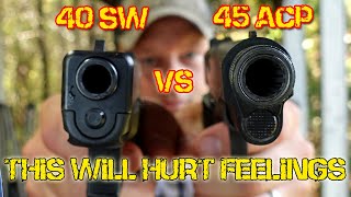 40 SampW vs 45 ACP Which one is more powerful [upl. by Ueihtam]