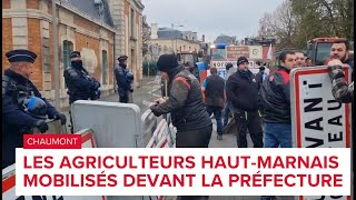 Mobilisation des agriculteurs devant la préfecture [upl. by Coombs]