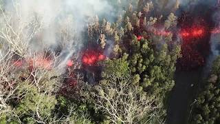 Giant crack opens with lava  drone footage 5318 [upl. by Bascio]