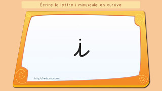 Écrire lalphabet Apprendre à écrire la lettre i en minuscule en cursive [upl. by Nodnorb]