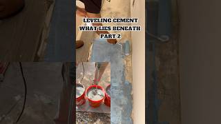 Leveling Cement  What Lies Beneath Part 2 kitchen diy kitchenremodel kitchencabinet tools [upl. by Dody]