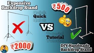 DIY Professional Backdrop Stand In ₹500  Handmade Stand in 1hrs [upl. by Stephen]