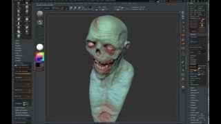 Zbrush Timelapse  Zombie Bust [upl. by Halehs]