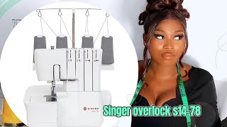 Singer Overlock S1478 Threading Guide 4 Thread Overlock How to use it [upl. by Luapnaes]