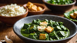 Simple amp Delicious Lehsuni Palak Paneer Curry  Palak Recipe [upl. by Molli]