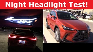 2024 Lexus NX 350h Headlight Test and Night Drive [upl. by Nnylirret]