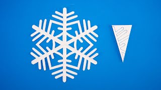 How to make a Snowflake out of paper  DIY Paper Snowflakes Crafts  Christmas Decoration Ideas [upl. by Raveaux311]