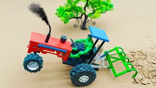 mini creative diy tractor plough machine making like Sano creator Acrofter1 [upl. by Annaesor582]