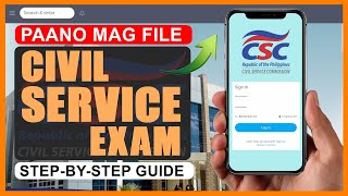 PAANO MAG FILE NG CIVIL SERVICE EXAM ONLINE [upl. by Alled]