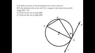 Circle Theorems Examination Style Question 2 GCSEIGCSEKS4 [upl. by Ferreby637]