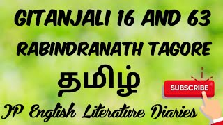 Gitanjalai 16 and 63 by Rabindranath Tagore Summary in Tamil [upl. by Afira]