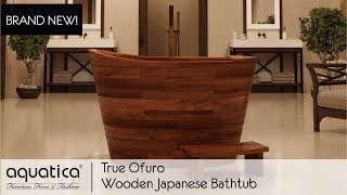 Aquatica True Ofuro Wooden Freestanding Japanese Bathtub [upl. by Agata]