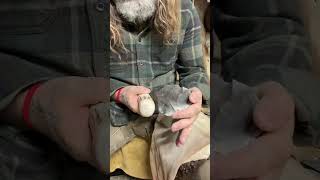 Moose Billet Work  Slow Motion bushcraft donnydust survival flintknapping [upl. by Mushro482]