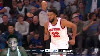 Timberwolves vs Knicks Preseason Highlights Reaction [upl. by Oneill]