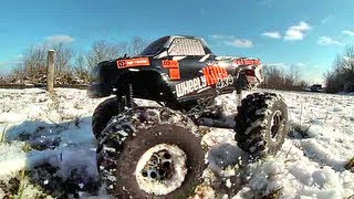 HPI Wheely King RC Monster Truck Owns The Snow [upl. by Ardell706]