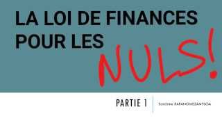 LA LOI DE FINANCES POUR LES NULS [upl. by Einobe235]