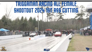 TRIGGAMAN RACING PRESENTS 2024 1ST A CUTTING  300000 FEMALE SHOOTOUT TESLA PLAID [upl. by Luy]