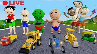 Bittu Sittu Cartoon Part 44  Jcb Wala Cartoon  Gadi Wala Cartoon  Pagal Beta  Desi Comedy Video [upl. by Oirelav]