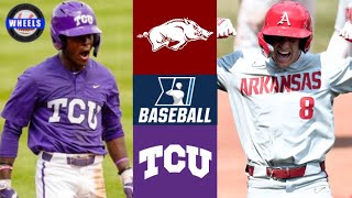 3 Arkansas vs TCU  Fayetteville Regional Final  2023 College Baseball Highlights [upl. by Leitao]