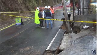 Socavón en zona 16 familias evacúan viviendas mientras Conred evalúa grietas [upl. by Nyahs]