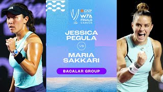 Jessica Pegula vs Maria Sakkari  2023 WTA Finals Group Stage  WTA Match Highlights [upl. by Snapp]