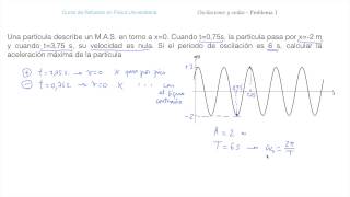 Oscilaciones y Ondas  Problema 1 [upl. by Eisenhart]