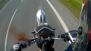 KTM 690 SMCR 5th gear power wheelie [upl. by Attelliw624]