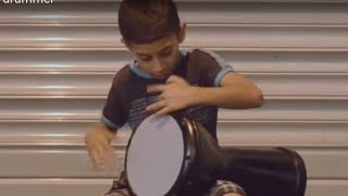 Amazing Street DoumbekGoblet Drum Kid drummer [upl. by Irami]