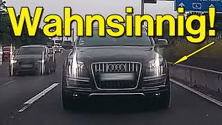 Irrer Motorradfahrer Drängler auf Autobahn und Dachbox  Dashcam Deutschland 122  germany [upl. by Anihc]