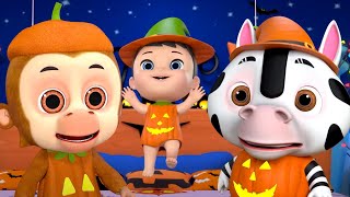 Five Little Pumpkin Jumping On The Bed Halloween Cartoon Rhyme for Kids [upl. by Gerome]