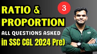 Ration amp Proportion All Questions Asked in SSC CGL 2024 Pre  3  SSC CGL CHSL NTPC By Anant Sir [upl. by Schaffel]