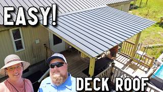 Adding a Roof to our Mobile Home Deck [upl. by Arelus969]