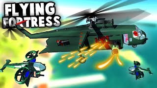 Incredible FLYING FORTRESS Helicopter vs DESTRUCTIBLE Gunship Ravenfield Best Mods [upl. by Gwennie273]