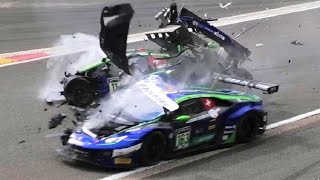 24 hours of Spa 2021  Huge Multiple Crash AitkenEstrePereraRigon GT3  SpaFrancorchamps [upl. by Ffilc379]