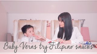 VernVerniece Baby Verns Try Filipino Snacks [upl. by Alfredo]