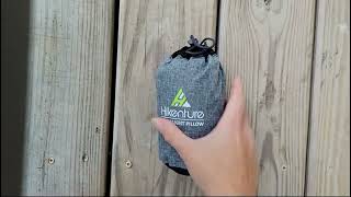 Review Hikenture Camping Pillow with Removable Cover  Ultralight Inflatable Pillow for Neck Lumber [upl. by Anileva136]