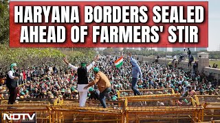 Farmers Protest  Officials Block Delhi Haryana Border At Singhu Ahead Of Farmers March [upl. by Nide852]