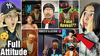 FIRST TIME REACTION ON AJJU BHAI Full ATTITUDE VIDEOS😈🔥 Ajju Bhai Savage Reply😎 Total Gaming [upl. by Kcor]