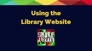 Using the Library Website [upl. by Wilhide]