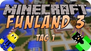 Minecraft Water Park Fun Times At Funland 3 Riding Waterslides [upl. by Ecnarwal]