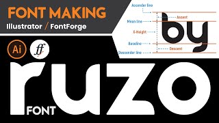 ✅ How to Make a Custom Font Design in Illustrator and FontForge Tutorial [upl. by Leontyne]