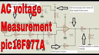 AC voltage measurement using pic microcontroller [upl. by Dekow]