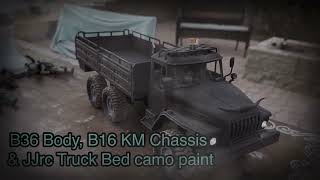 wpl b36 body b16 KM chassis jjrc truck bed rc military army outdoors adventure offroad [upl. by Turnbull]