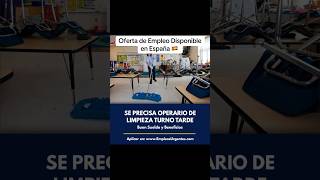 Personal para Limpieza de Escuela en España empleo trabajo limpieza españa ofertasdetrabajo [upl. by Nodnarg]