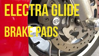 How to Replace Install Brake Pads on Harley Davidson Electra Guide [upl. by Anilave]