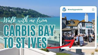 Carbis Bay to St Ives FULL Tour  Coastal Path Walk [upl. by Xeno238]